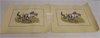 2 prints of "Early Horse Drawn Mower"