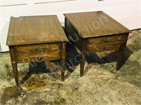 2 single drawer side tables