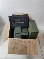 box lot of military ammo boxes