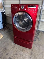 LG Wild Cherry Red 27” Electric Dryer DLE2301