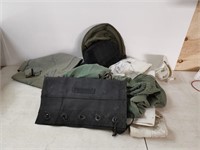 lot of military bags and pouches
