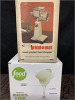 Margarita Glasses & Meat Grinder/Food Chopper