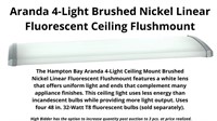4-Light Brushed Nickel Fluorescent Ceiling Flushmo