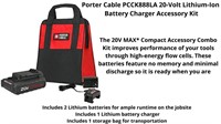 Porter Cable 20V Lithium-I Battery Charger Acc K