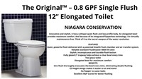 Top Flush ADA White 2pc Elongated Toilet - Niagara