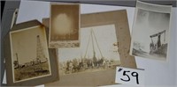4 Original photos of Marion & Gas City Oil Wells