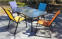 OUTDOOR PATIO SET - TABLE & 4 CHAIRS