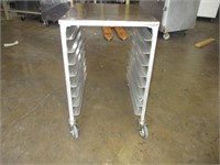 Sheet Pan Rack on casters with Work Table  (32x27)