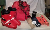 Solomon SX61 Ski Boots, Bag, Ski Locks,
