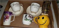 Vintage Cup/Mugs - Smiley, Paw, Mother & Father