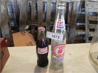 Vintage Huskers Coca Cola & Pepsi Bottles
