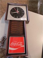 Vintage Elec. Coca Cola Wall Clock - Works