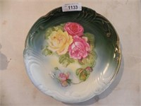 Vintage 12" Rose Pattern Bavarian Plate