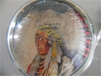 Vintage KC, MO Paper Weights - Cowboy & Chief