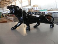 Vintage Porcelain Black Panther Figurine