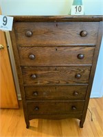 Antique Oak 5 Drawer Dresser (BD2)