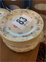 (12) Rose China Japan Dinner Plates (Kitchen)