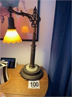 Vintage Lamp W/Fenton Shade (27"T) (Kitchen)