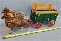Breyer Horse Team Pulling Wagon