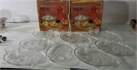Federal Glass Homestead Snack Sets