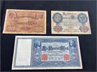 1908-1914 German Mark Notes