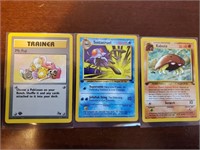 3 pokemon cards 1st edition Fossil NM / M