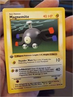 Pokemon card 1st edition shadowless Magnemite NM