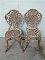 Two Cast Iron Chairs