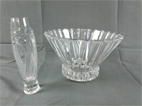 Rosenthal Crystal Bowl and Signed Vase