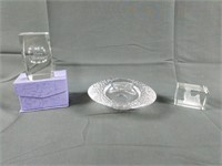 Orrefors Crystal Candle Holder and Paper Weights