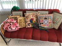 Lot of 4  assorted throw pillows & more