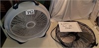 2 fans- both work, one has no frame