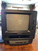 Small television with VCR player