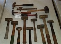 14 Hammers most are brass