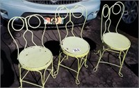 3 Antique Ice Cream Parlor Chairs