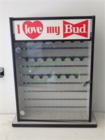 "I Love My Bud" vintage Lucite display case!
