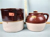 Stoneware bean pot and crock