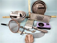 Kitchen utensils vintage - graters, pie pans,