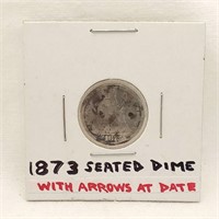 1873 Seated Dime With Arrows