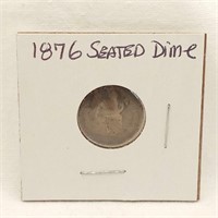 1876 Seated Dime