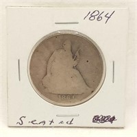 1864 Seated Half Dollar