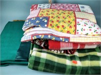 Blankets including wool plaid - very clean