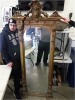 Stunning antique wall mirror w/marble sill!