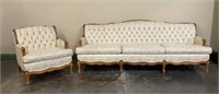French Provincial Sofa & Arm Chair