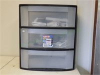 Sterilite plastic three drawer storage unit!