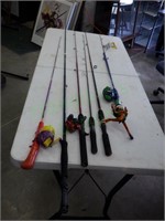 Lot of 10 fishing rods for children & adults!