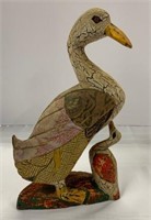 Wood Carved Duck w/ Baby Duck