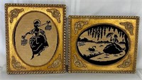 Pair of Gold Framed Needlepoint Pics