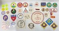 Over 30 Boy Scout & Misc. Patches and stickers