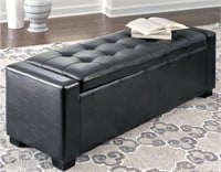 Ashley B010 Upholstered Black Bench